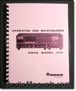 Swan 400 Operations Manual with w/11" x 24" Foldout Schematic - Click Image to Close